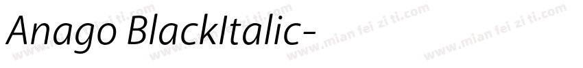 Anago BlackItalic字体转换